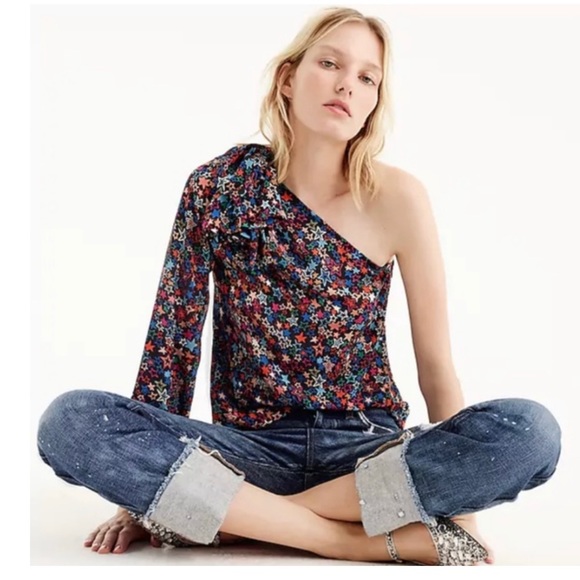 *SOLD* J. Crew Kaleidoscope Star Print Blouse 14 - Picture 8 of 9